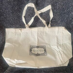 Gucci Canvas Cream Tote Bag